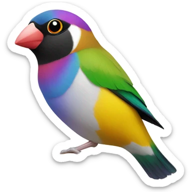 gouldian finch sticker