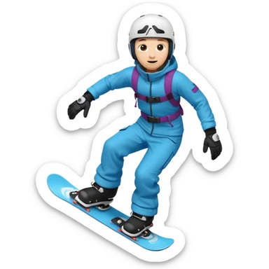 Snowboarder mid-air sticker