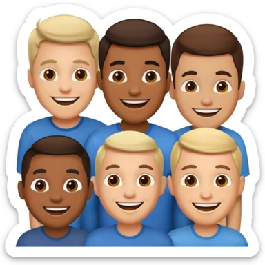 Group of guys sticker