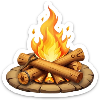 campfire with love sticker