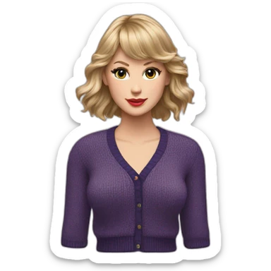 Taylor swift cardigan sticker