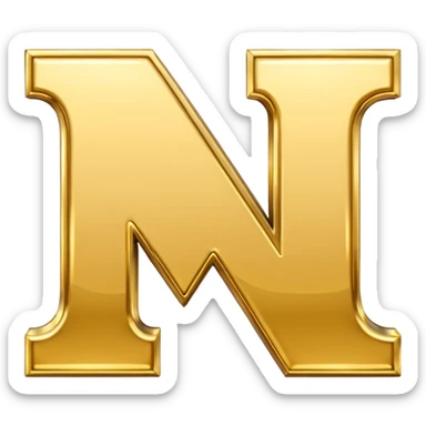 letter M in gold sticker