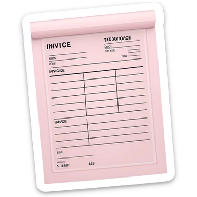 Pale Pink E-Tax Invoice paper sticker