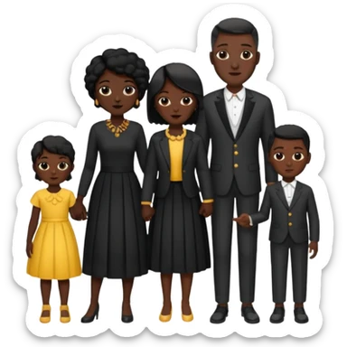 A fam of 7 mom dad big bro big sis middle sis and 2 baby we r black skin coulor and we r fine and baddies sticker