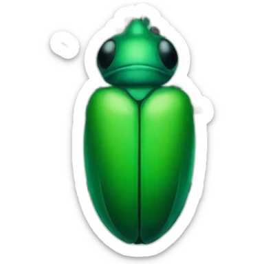 green and purple bug sticker