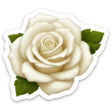 rosas blancas con detalles dorados sticker