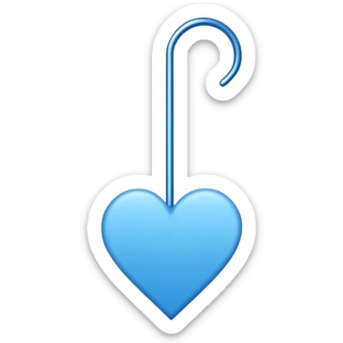blue heart patterned bookmark sticker