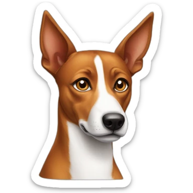 suspicious basenji sticker
