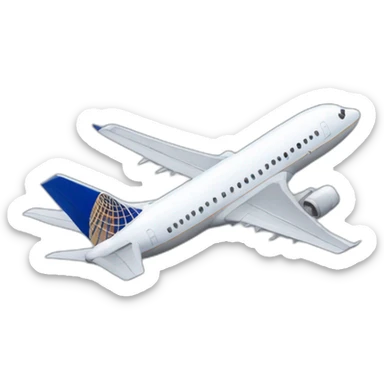 Plane with United airlines logo sticker