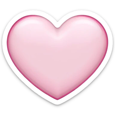 White heart with pink outline sticker