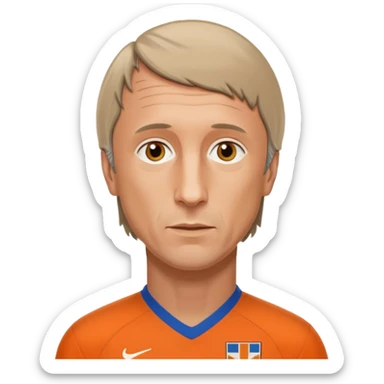 Йохан Кройф в форме сборной Голландии 1974 года booblehead sticker