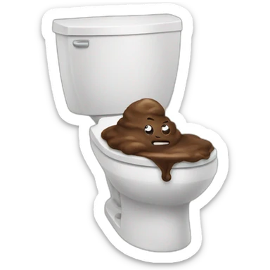 realistic piece of poop sticker