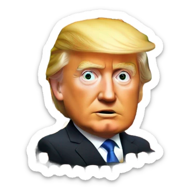 orange trump sticker