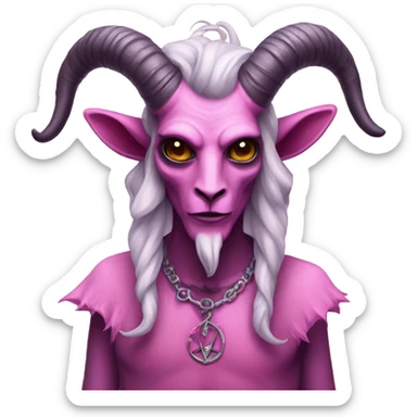 Goth Baphomet but pink sticker