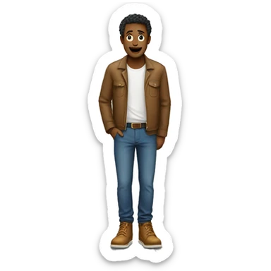 He is standing on his feet sticker