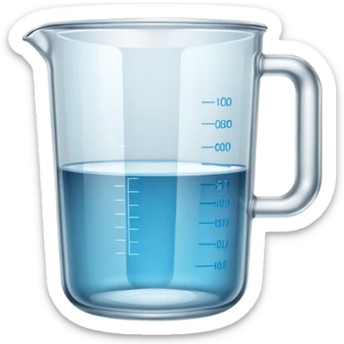 Empty Measuring cup glass sticker