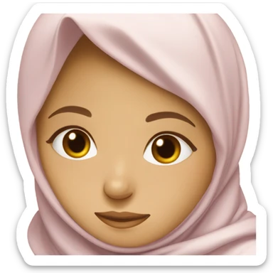 sleeping hijabi fair skin sticker