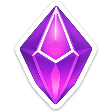 neon violet glowing plumbob sticker