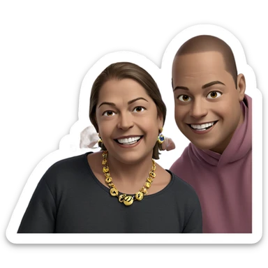 happy boys with jewelry and smiles sticker