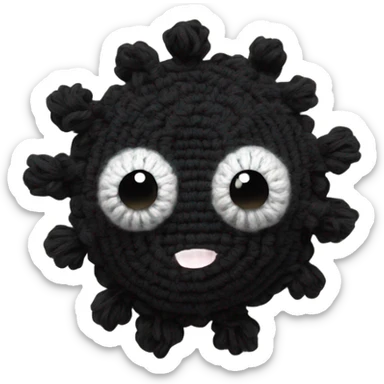 Crochet soot sprite  sticker