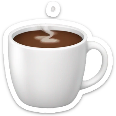 Hot cocoa in a white mug sticker