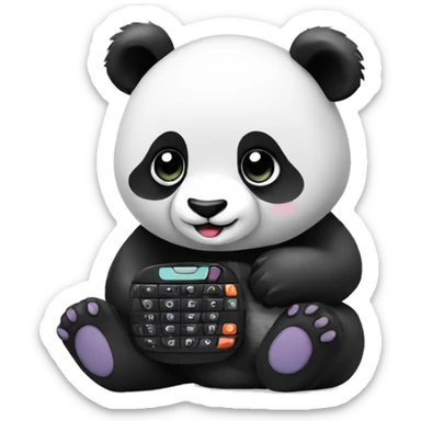 cute panda with Blackberry sticker