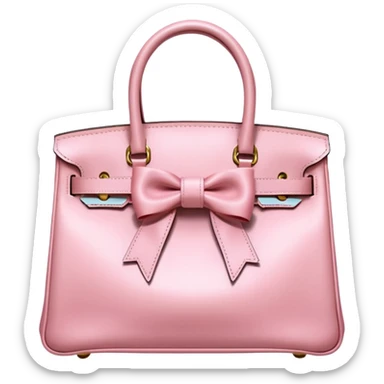 light pink birkin bag with bow sticker