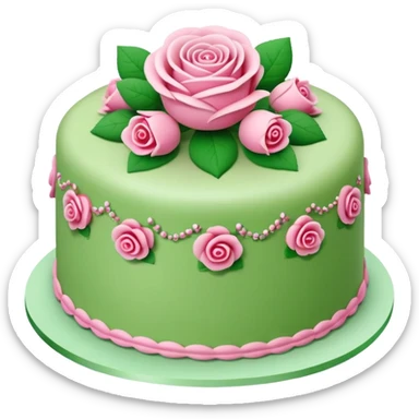 swedish green marzipan cake prinsesstårta sticker