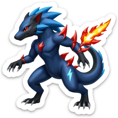  Shiny Zoroark-Salandit-Zekrom-fusion sticker