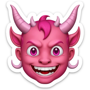 Devil emoji but pink 😈 sticker