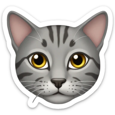 two grey tabby cats togheter sticker