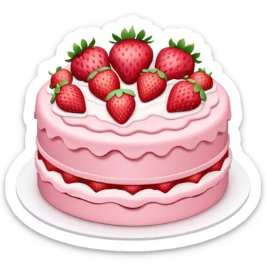 2 tier Strawberry Cake sticker