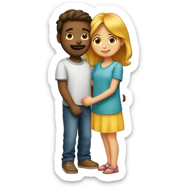 Emoji d’un garçon et une fille amoureuse  sticker