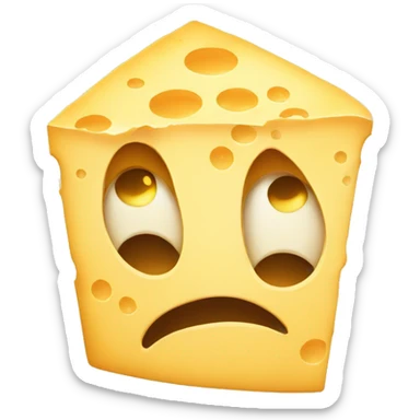 cheese face fear sticker