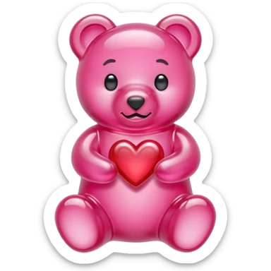 Gummy Beart Pink heart sticker