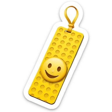 smiley face patterned rectangler bookmark sticker