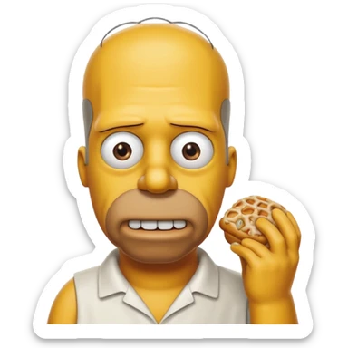 Homer Simpson hungry sticker