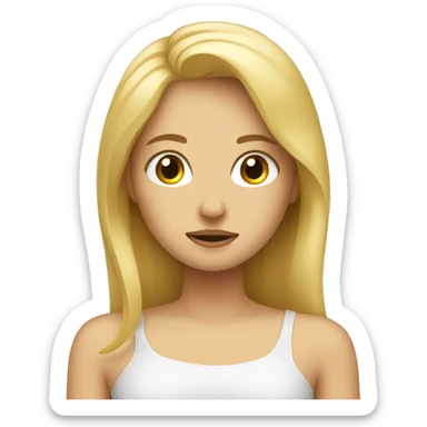 Sleepy girl blonde sticker