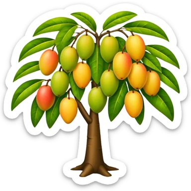 Mango tree, very less mangos. sticker