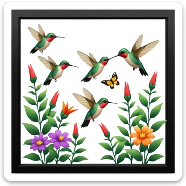 Donde danzan las mariposas y los colibrís sticker