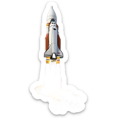 rocket launch sticker