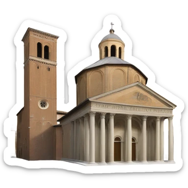 battistero e duomo di parma sticker