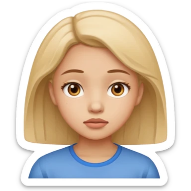 Girl, Questioning face sticker