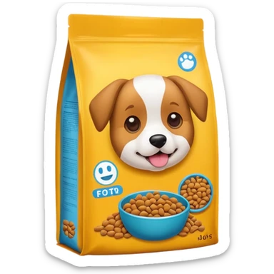 dog food packaging emoji sticker