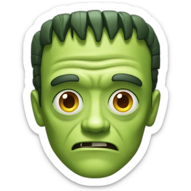frankenstein with mango head sticker