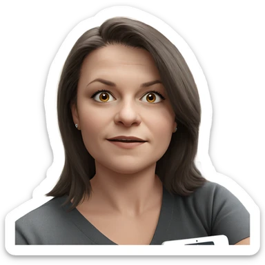 realistic portrait of girl sticker