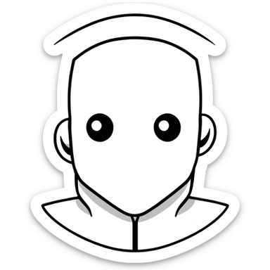 character card avatar in sticker style sticker