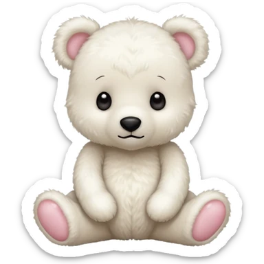 Oso de peluche blanco Adorable sticker