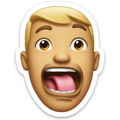 Sticking tongue out emoji sticker