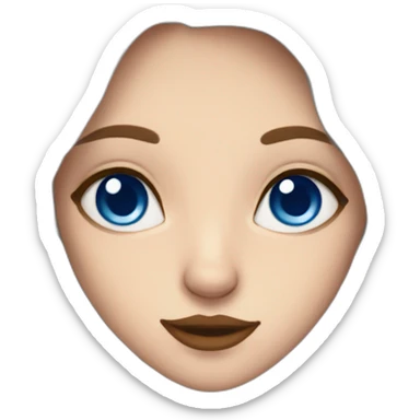 Half fox half human girl with blue eyes sticker